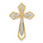 14k 1/15 carat Diamond Cross Chain Slide