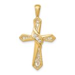 14k 1/20 carat Diamond Cross Pendant