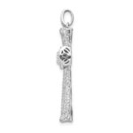 14k White Gold 1 carat Diamond Cross Pendant - Image 2