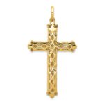 14k 1 carat Diamond Budded Cross Pendant - Image 3