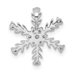 14k White Gold 1/6 carat Diamond Snowflake Chain Slide - Image 3