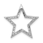 14k White Gold 1/6 carat Lab Grown Diamond VS/SI+ G+ Complete Star Chain Slide Pendant - Image 3