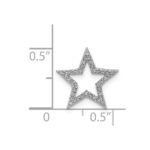 14k White Gold Small Diamond Star Chain Slide Pendant - Image 4