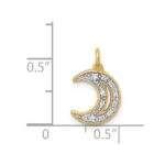 14k Diamond Moon Charm - Image 4