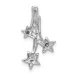 14k White Gold Diamond Shooting Stars Chain Slide - Image 3