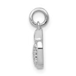 14k White Gold Diamond Apple Charm - Image 2