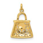 14k and White Rhodium Diamond Handbag Charm - Image 3