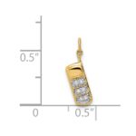 14k Diamond Cell Phone Charm - Image 4