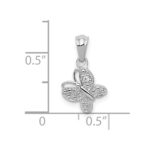 10k White Gold .01ct. Diamond Butterfly Pendant - Image 4