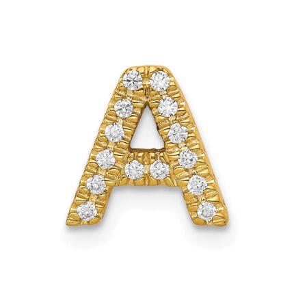 10K  Diamond Letter A Initial Charm
