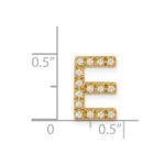 14K  Diamond Letter E Initial Charm - Image 4