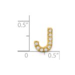 14K  Diamond Letter J Initial Charm - Image 4