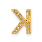14K  Diamond Letter K  Initial Charm - Image 3