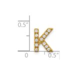 14K  Diamond Letter K  Initial Charm - Image 4