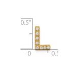 10K  Diamond Letter L Initial Charm - Image 4