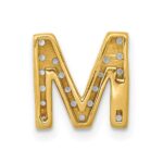 14K  Diamond Letter M Initial Charm - Image 3