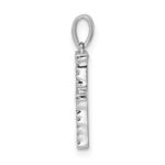 14K White Gold Diamond Letter F Initial Pendant - Image 2