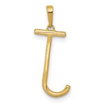 14K Diamond Letter J Initial Pendant - Image 4