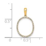 14K Diamond Letter O Initial Pendant - Image 3