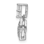 14k White Gold 1/8 carat Diamond Star Pendant - Image 2