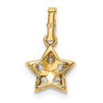 14k Diamond and Yellow Sapphire Star Pendant - Image 3