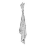 14k White Gold 1/4 carat Graduated Diamond Fancy Dangle Pendant - Image 3