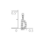 14k White Gold 1/10 carat Lab Grown Diamond VS/SI+ G+ Complete Letter D Initial Pendant - Image 4