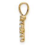 14k 1/8 carat Lab Grown Diamond VS/SI+ G+ Complete Letter F Initial Pendant - Image 2