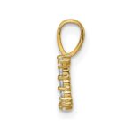 14k 1/10 carat Lab Grown Diamond VS/SI+ G+ Complete Letter I Initial Pendant - Image 2