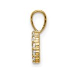 14k 1/8 carat Lab Grown Diamond VS/SI+ G+ Complete Letter O Intitial Pendant - Image 2