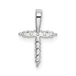 14k White Gold 1/10 carat Lab Grown Diamond VS/SI+ G+ Complete Letter T Initial Pendant - Image 3