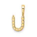 14k 1/8 carat Lab Grown Diamond VS/SI+ G+ Complete Letter U Initial Pendant - Image 3