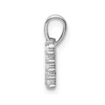 14k White Gold 1/6 carat Lab Grown Diamond VS/SI+ G+ Complete Letter W Initial Pendant - Image 2