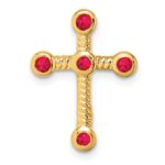 10k Ruby Cross Chain Slide