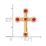 14k Ruby Cross Chain Slide - Image 3