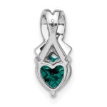 Sterling Silver Rhodium-plated Created Alexandrite/Diamond Pendant - Image 3