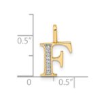 10K Diamond Letter F Initial Pendant - Image 4