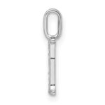 14K White Gold Diamond Letter I Initial Pendant - Image 2