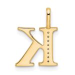 10K Diamond Letter K Initial Pendant - Image 3