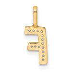14K  Gold Diamond Letter F Initial Pendant - Image 3