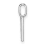 14K White Gold Diamond Letter H Initial Pendant - Image 2