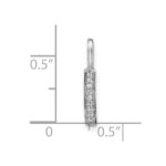 14K White Gold Diamond Letter I Initial Pendant - Image 4