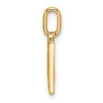 14K Yellow Gold Diamond Letter M Initial Pendant - Image 2