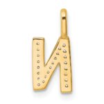 14K  Gold Diamond Letter N Initial Pendant - Image 3