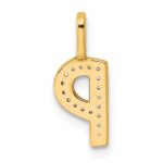 14K  Gold Diamond Letter P Initial Pendant - Image 3