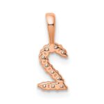14k Rose Gold Diamond Number 2 Pendant - Image 4