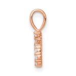 14k Rose Gold Diamond Number 5 Pendant - Image 2