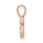 14k Rose Gold Diamond Number 6 Pendant - Image 2