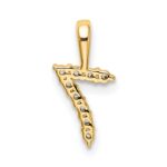 14K Diamond Number 7 Pendant - Image 4