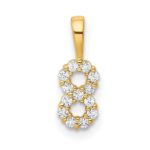 14K Diamond Number 8 Pendant